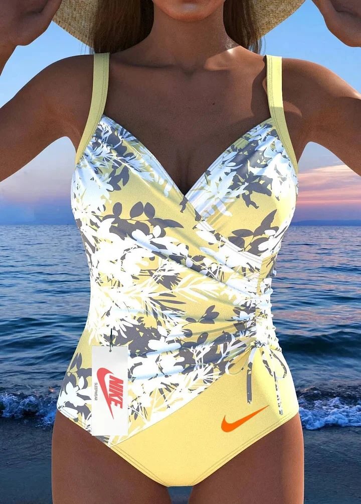 Nowy jednoczęściowy kostium kąpielowy z nadrukiem tie-dye dla kobiet
