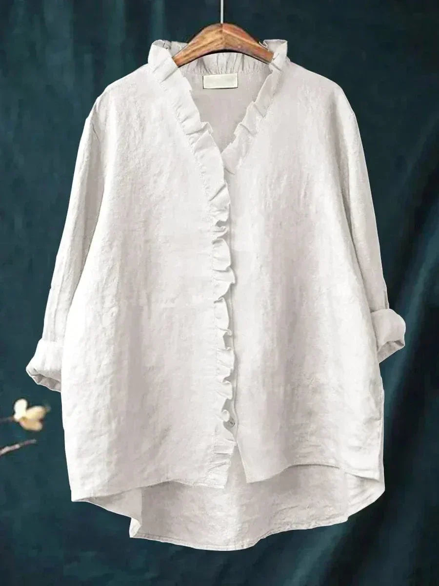 Eline | Elegancka lniana bluzka letnia